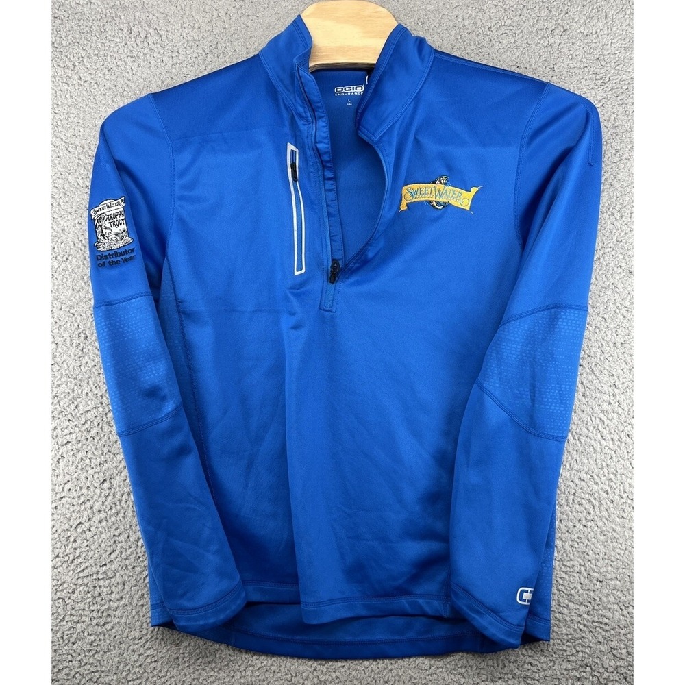 Ogio Endurance Sweetwater Brewing Company 1/2 Zip Blue Shell Jacket Men's L